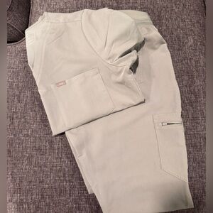 Figs Gray Short Sleeve Top